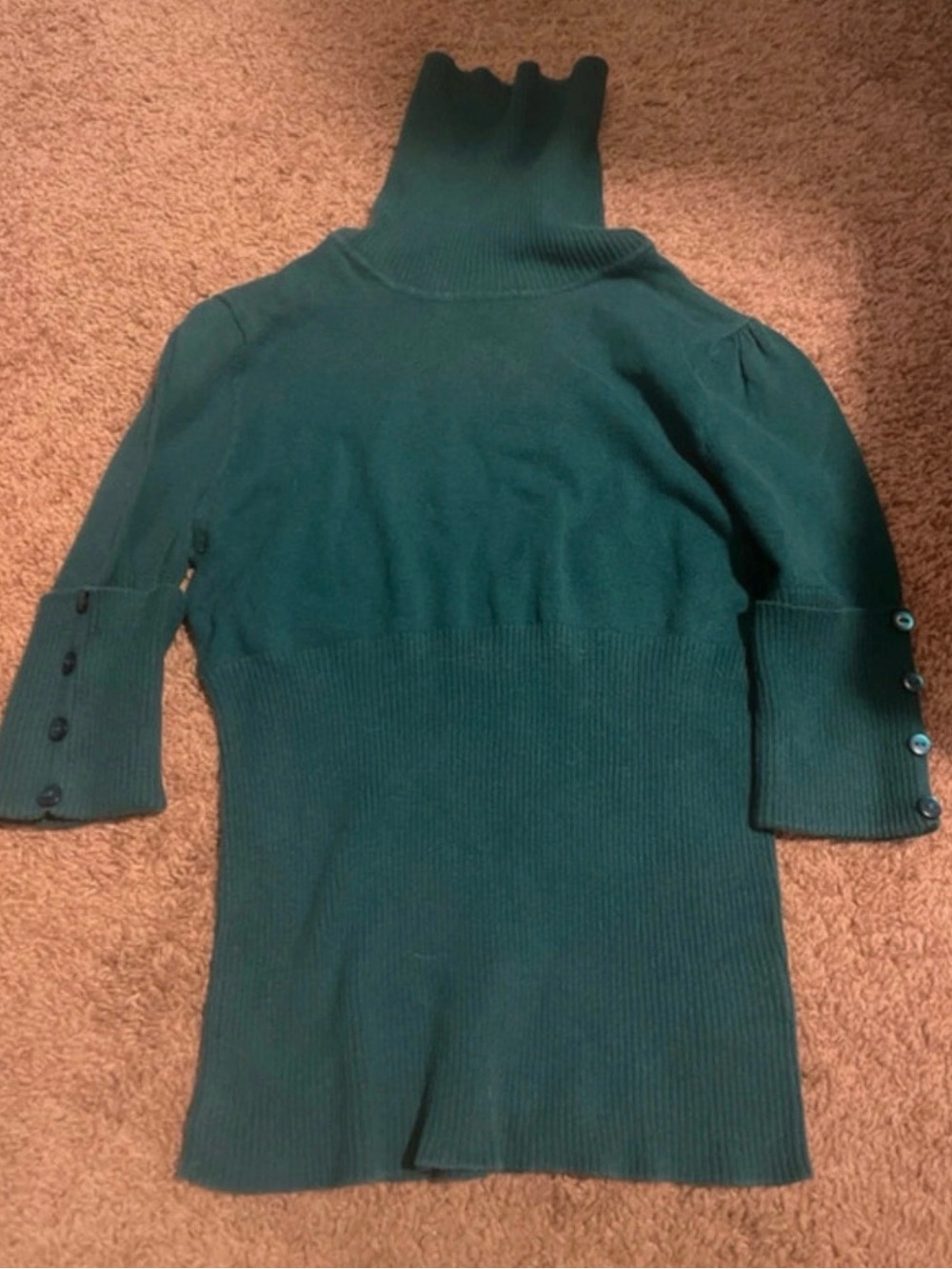 Miley Cyrus & Max Azria Teal Turtleneck Sweater - M